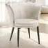 Stella Padded Armchair - Cream, Velvet