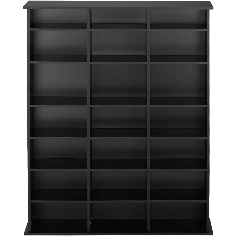 Stevie 21 Compartment Storage Unit with Adjustable Shelves - Black