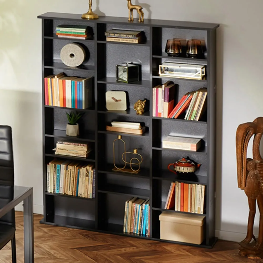 Stevie 21 Compartment Storage Unit with Adjustable Shelves - Black image