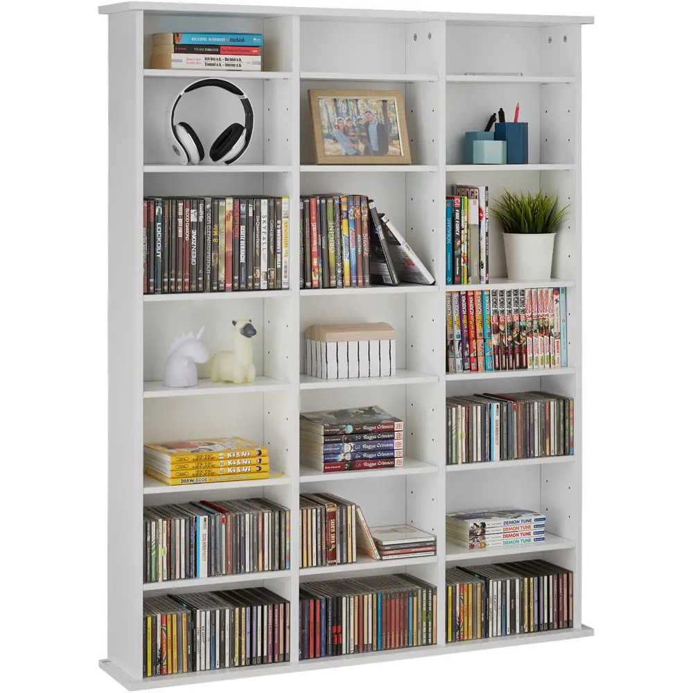 Stevie 21 Compartment Storage Unit with Adjustable Shelves - White