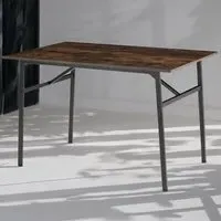 Swansea 2-Seater Rectangular Dining Table - Dark Wood