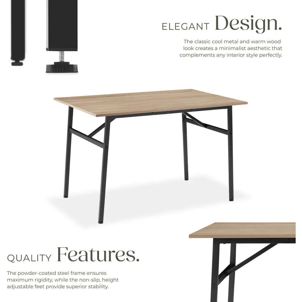 Swansea 2-Seater Rectangular Dining Table - Oak Sonoma