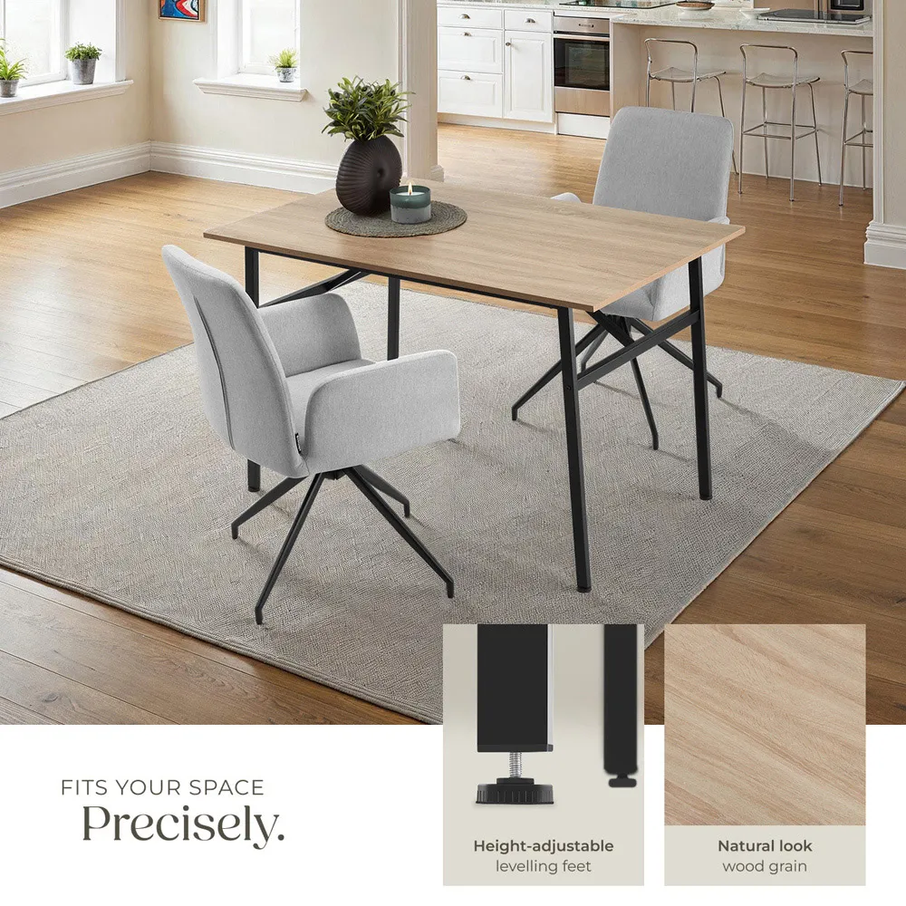 Swansea 2-Seater Rectangular Dining Table - Oak Sonoma