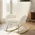 Swing Rocking Chair - Cream, Velvet