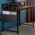 tectake Single Shelf Desk with Fabric Bag - Brown, Wood