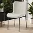 Tessa Set of 2 Dining Chairs - White, Woven Fabric