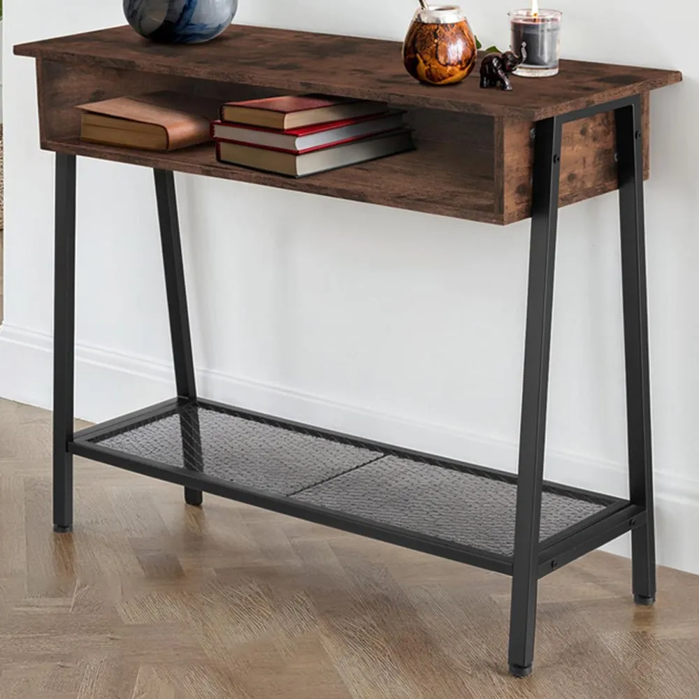 Tralee Industrial Sideboard with Storage - Dark Wood image
