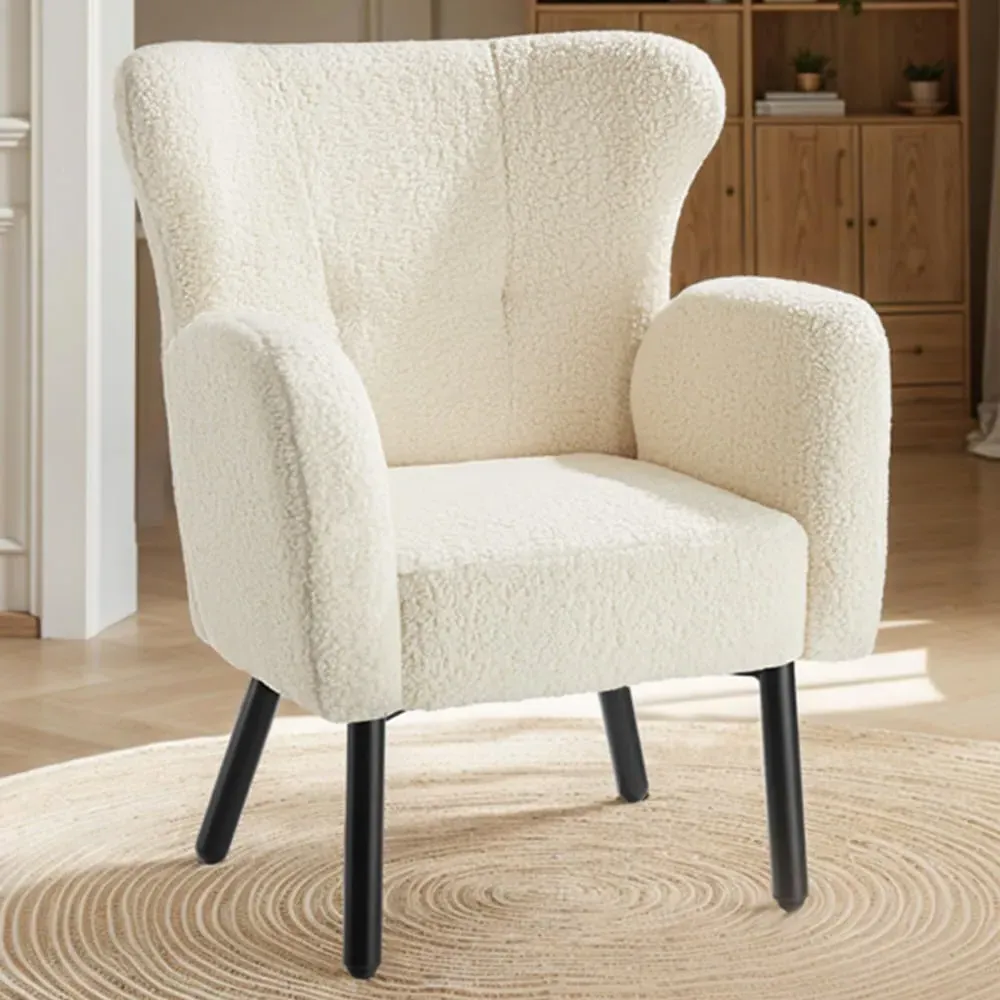 Vanersborg Padded Armchair - Cream, Boucle image