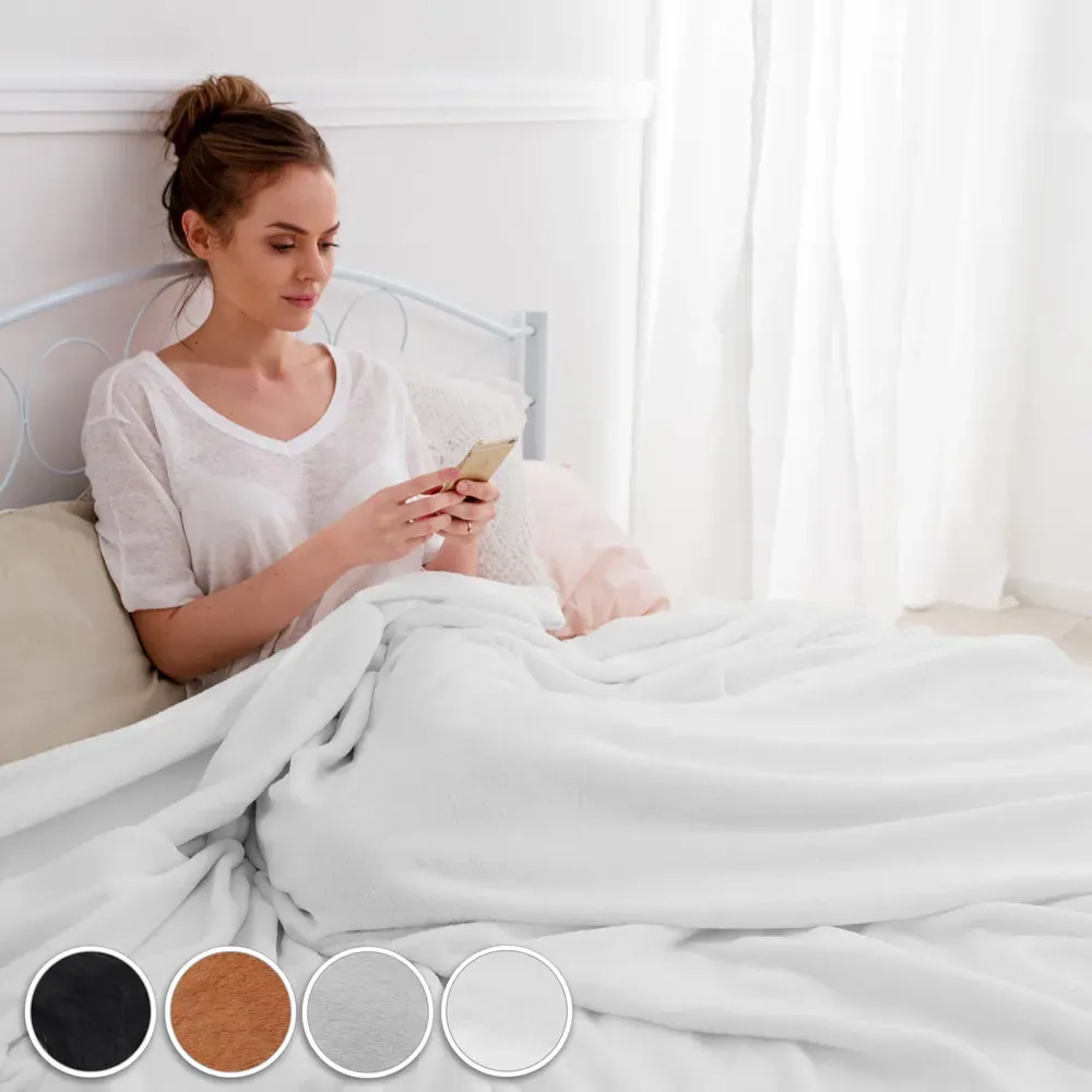 Washable Polyester Blanket - Grey