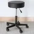 Werner Swivel Desk Stool - Black, Synthetic Leather