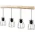 Woody 4 Pack Pendant Light - Black, Wood