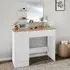Zoe Single Door Single Drawer Dressing Table Set with Mirror - White, Beech