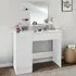 Zoe Single Door Single Drawer Dressing Table with Mirror - White