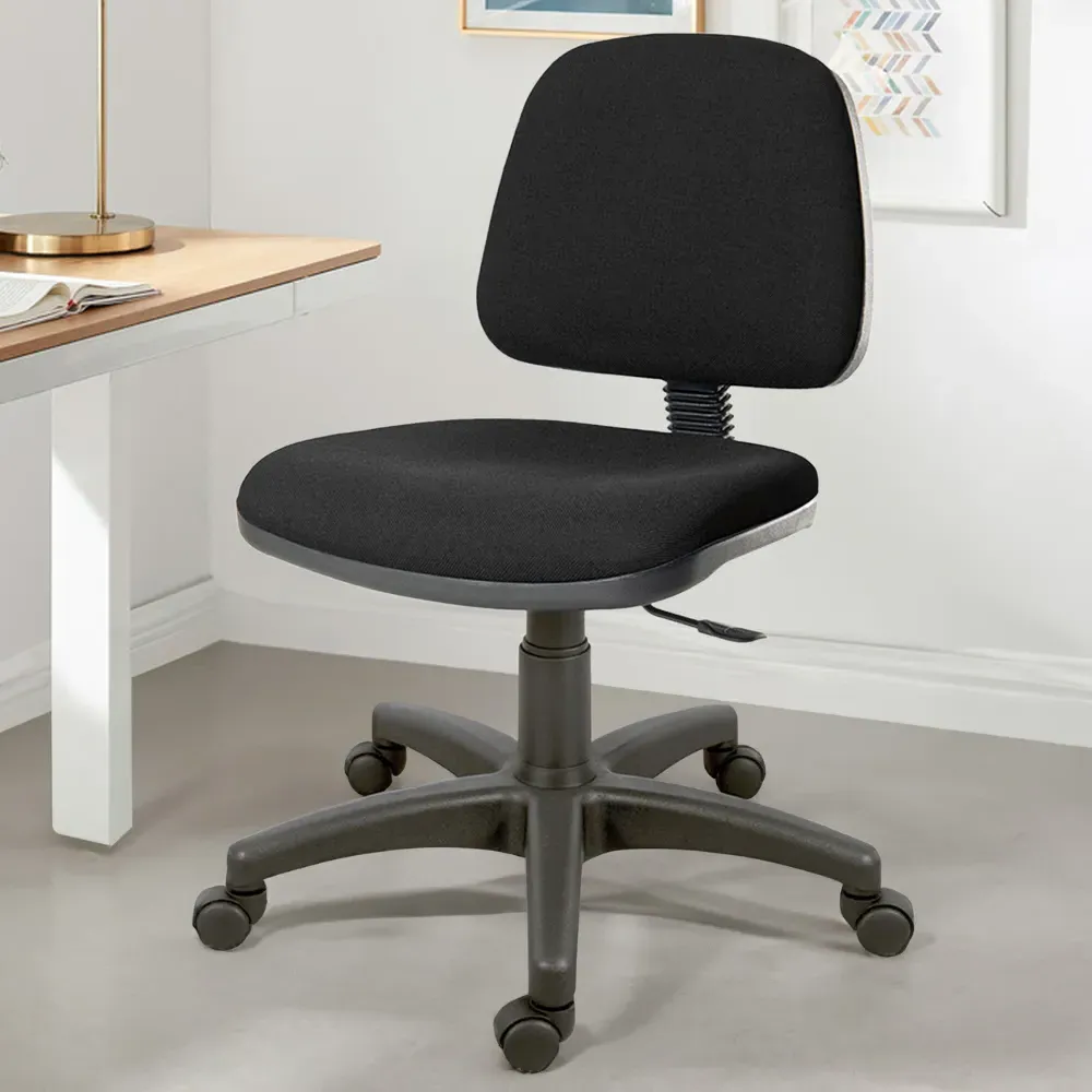 Ergo Blaster Office Chair with Height Adjustment - Black, Fabric image