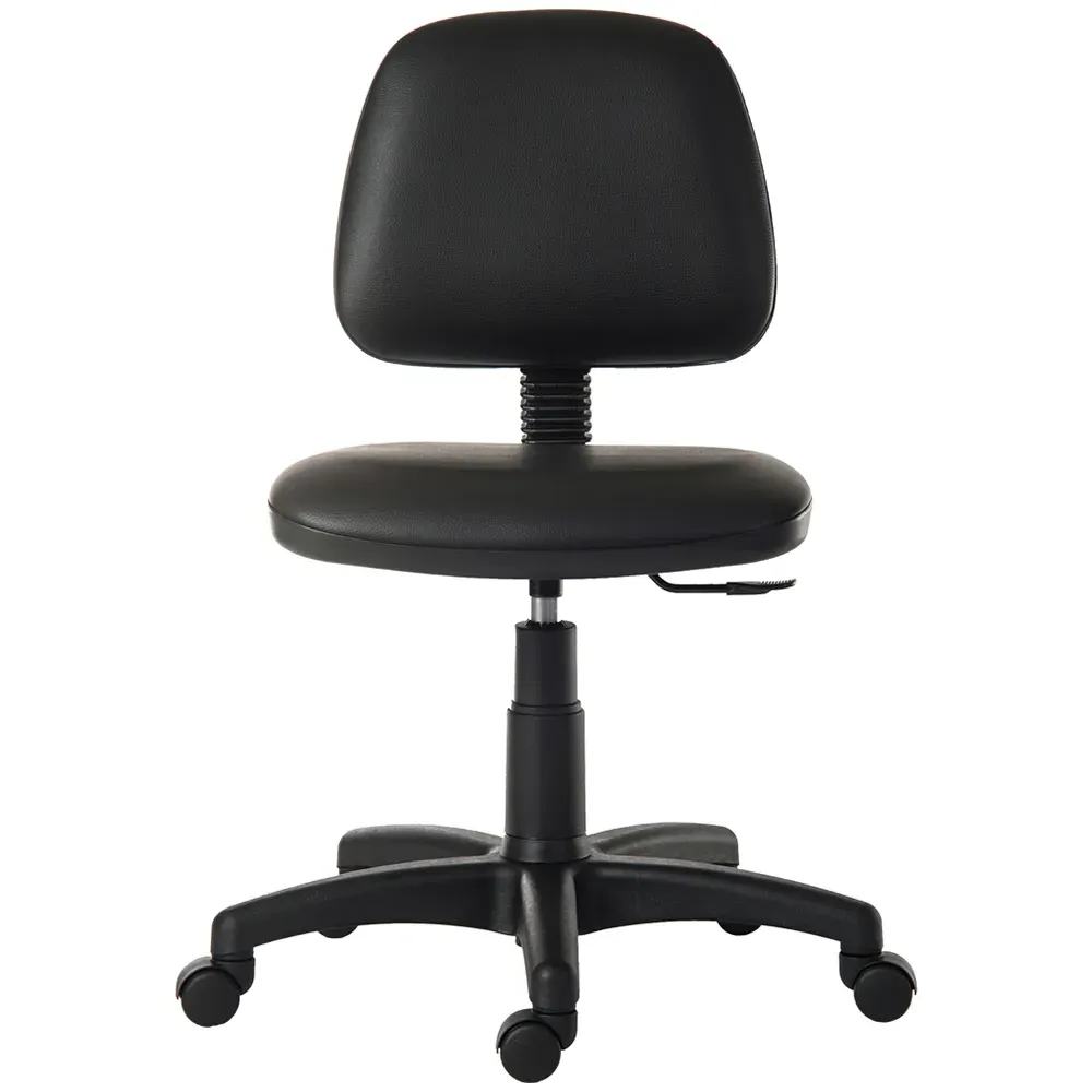 Ergo Blaster Desk Chair with Height Adjustment - Black, Faux Leather