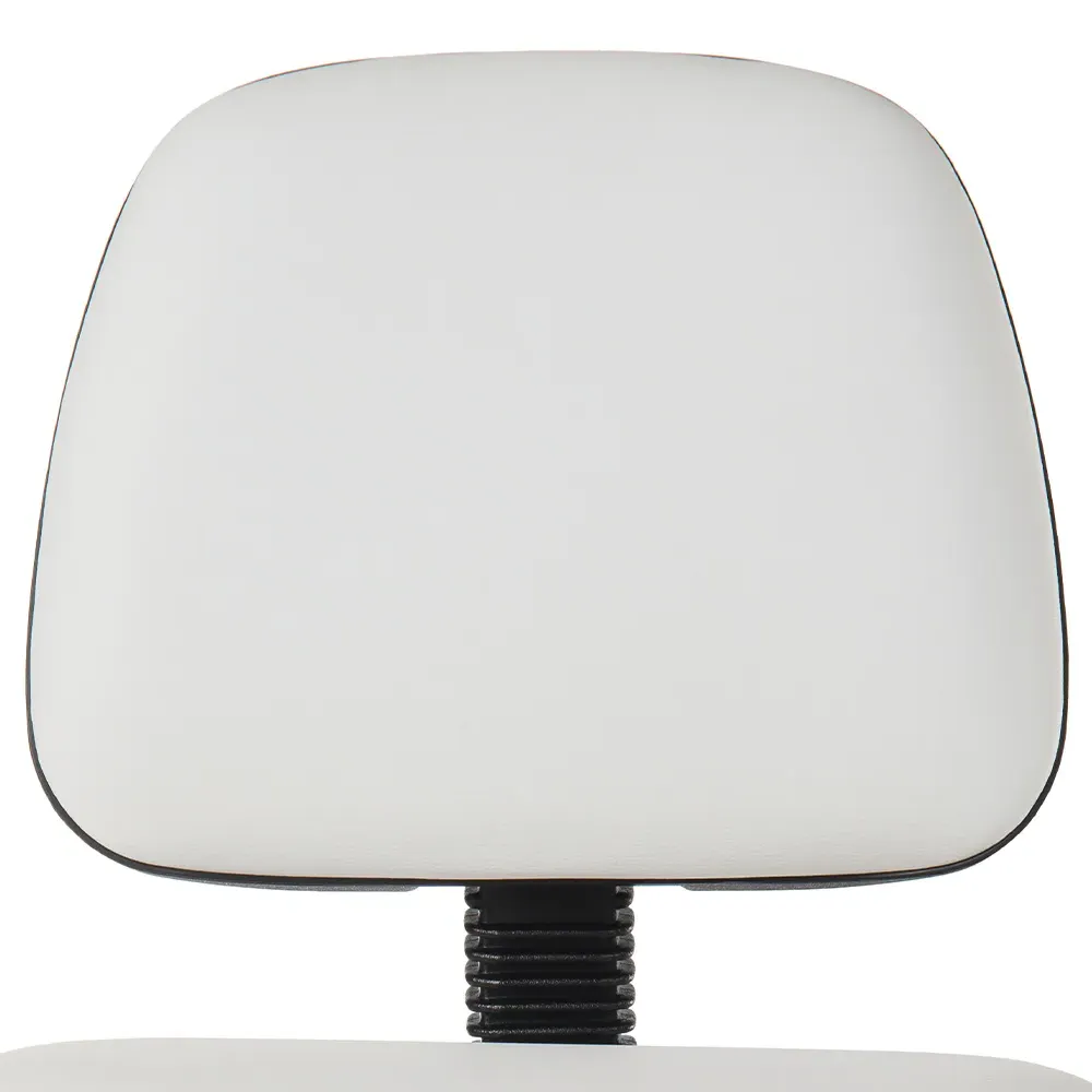 Ergo Blaster Desk Chair with Height Adjustment - White, Faux Leather