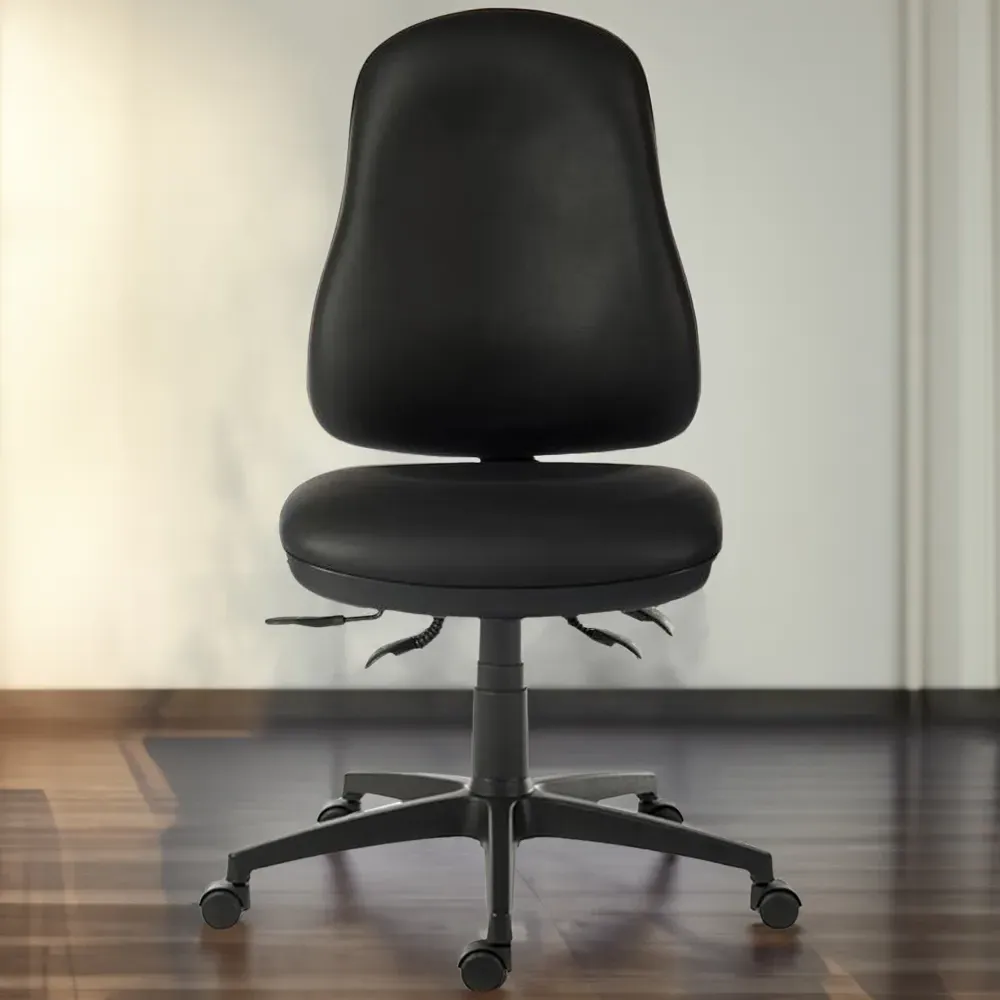 Ergonomic Office Chair with Gas Lift - Black, PU image