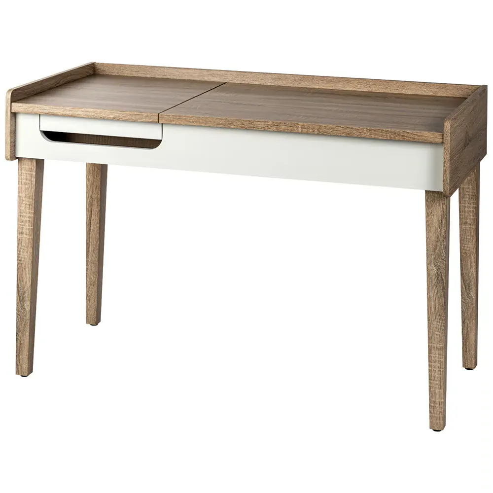 Giru Desk with Storage - Sonoma Oak, White