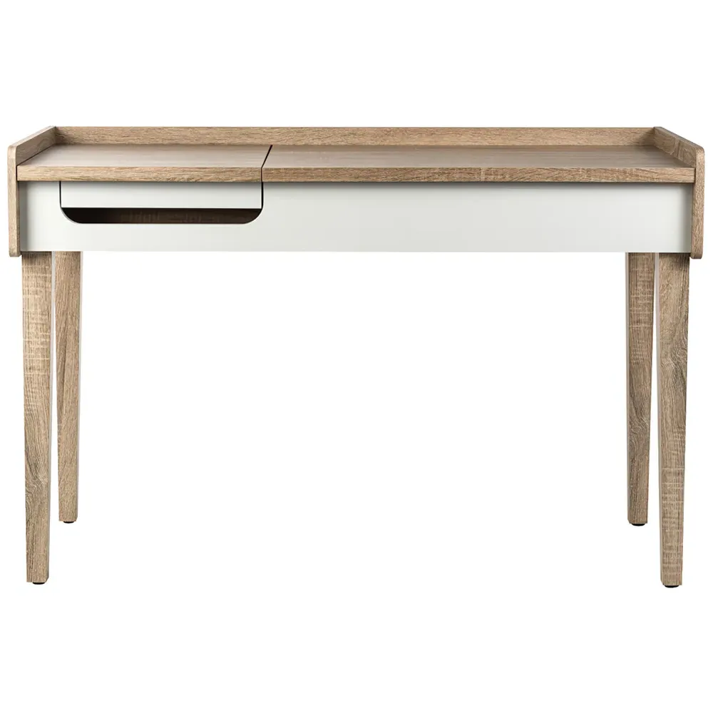 Giru Desk with Storage - Sonoma Oak, White