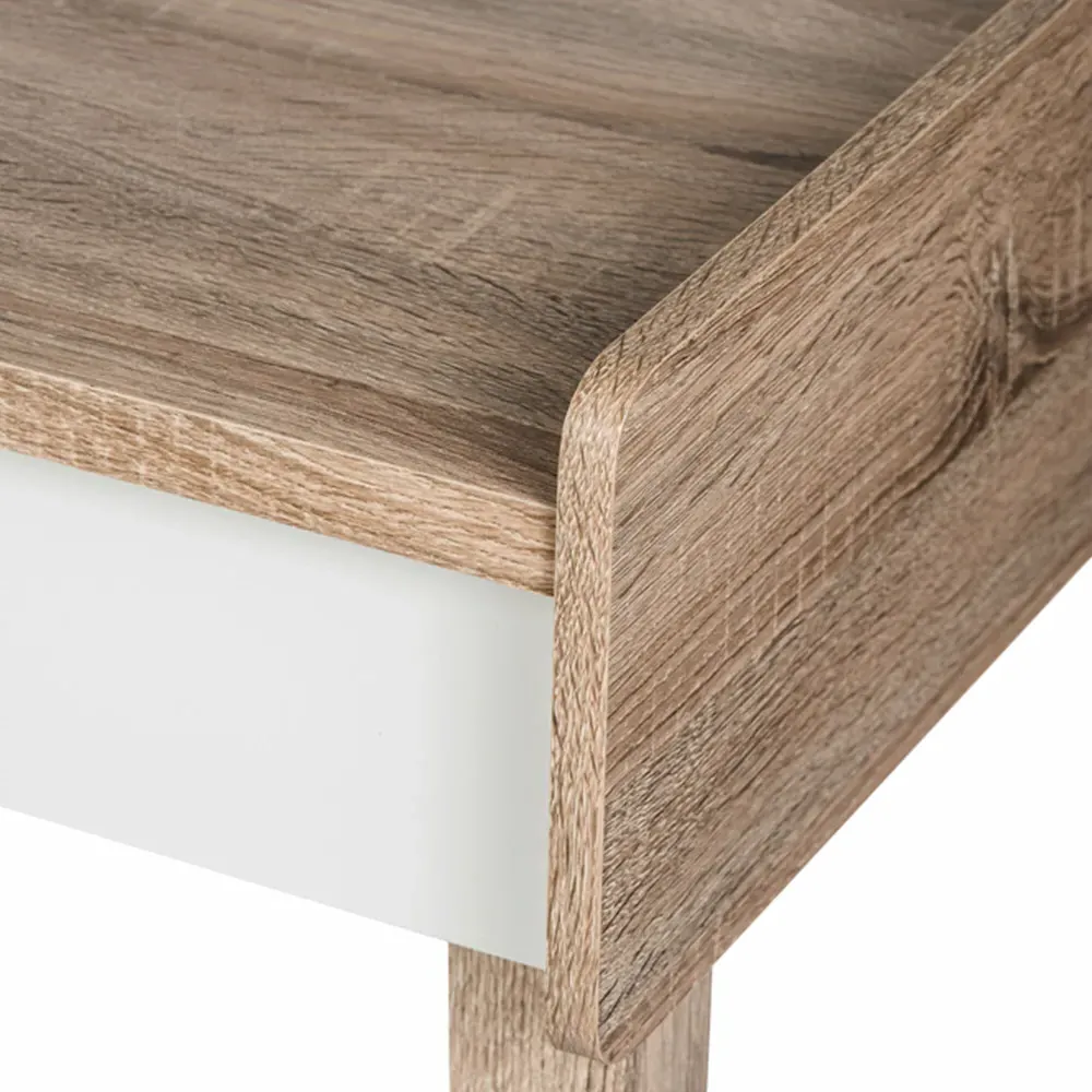 Giru Desk with Storage - Sonoma Oak, White