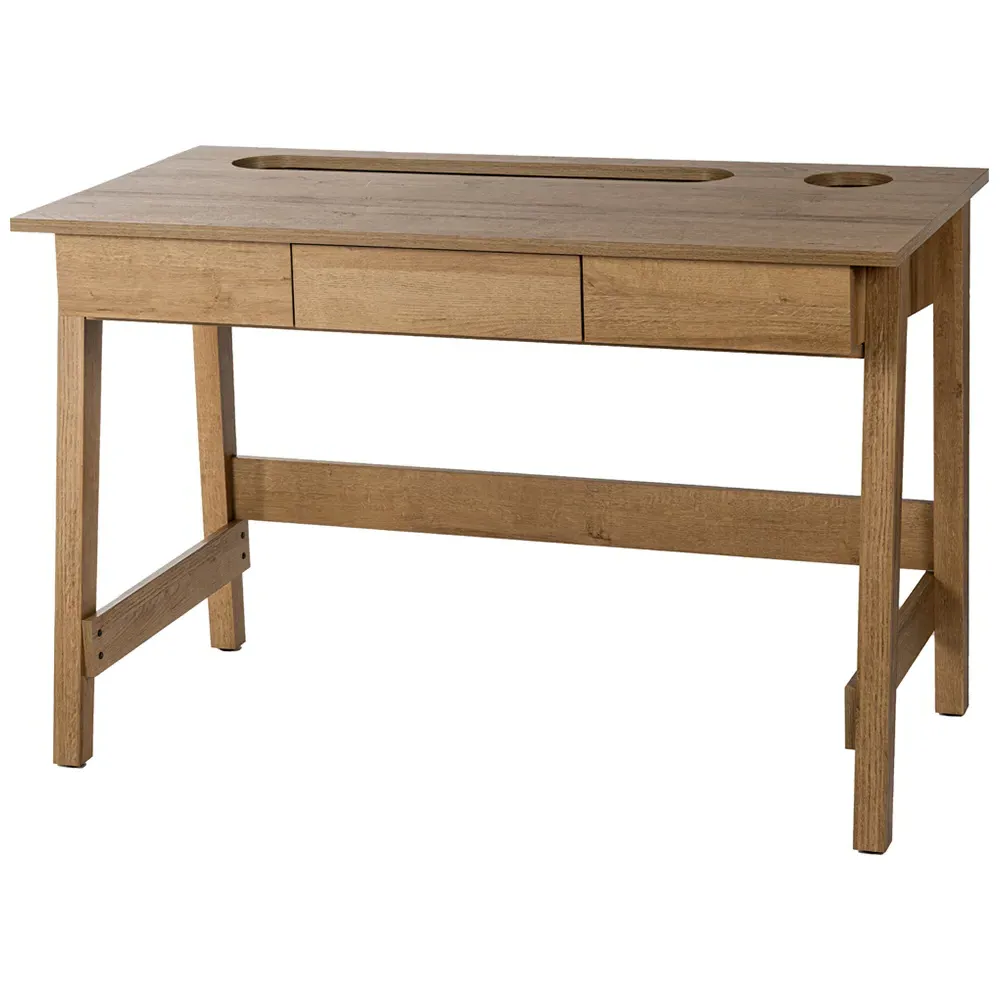 Ithaca Desk with Storage - Riviera Oak