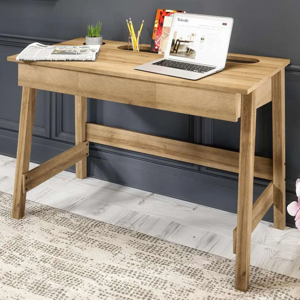 Ithaca Desk with Storage - Riviera Oak image