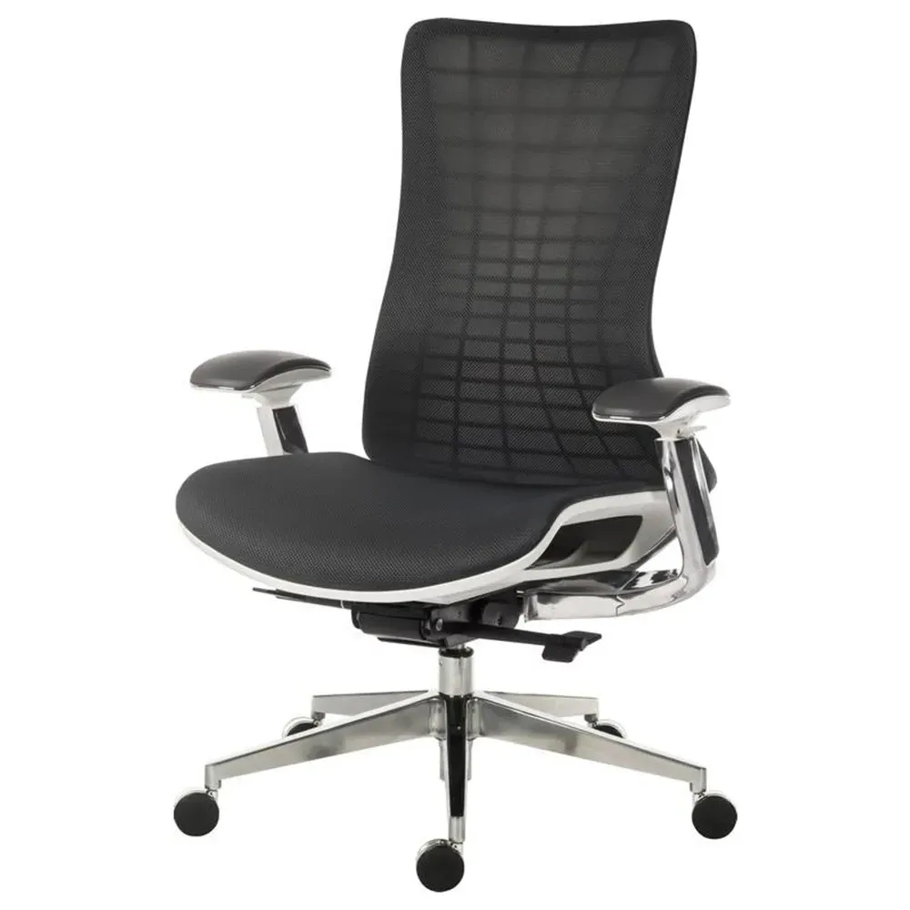 Office Quantum Mesh Chair with Height Adjustment - White