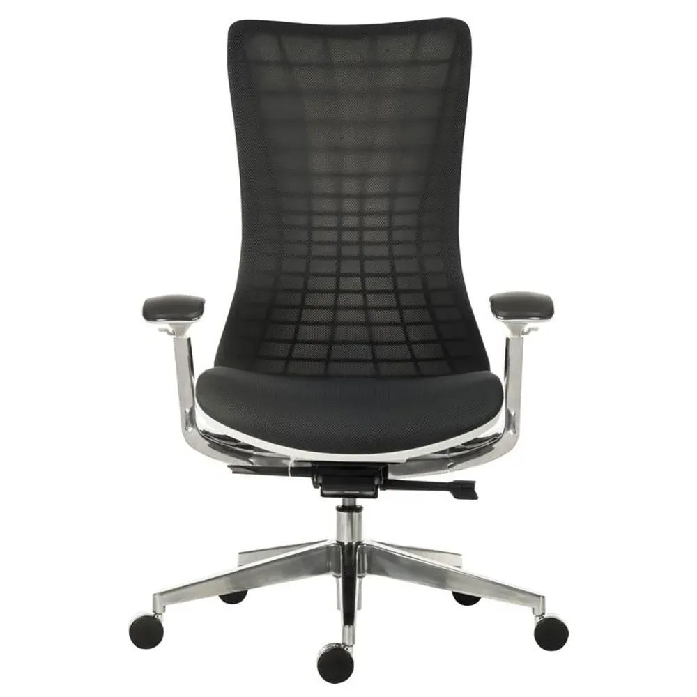 Office Quantum Mesh Chair with Height Adjustment - White
