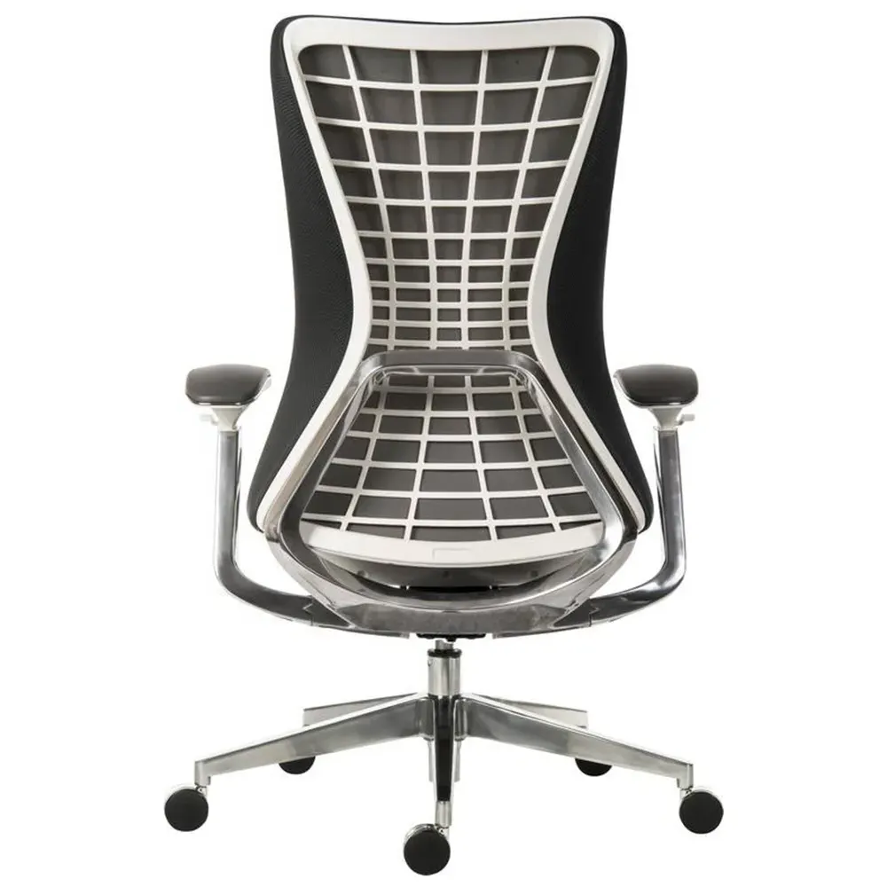 Office Quantum Mesh Chair with Height Adjustment - White