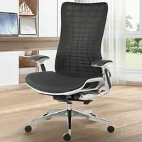 Office Quantum Mesh Chair with Height Adjustment - White