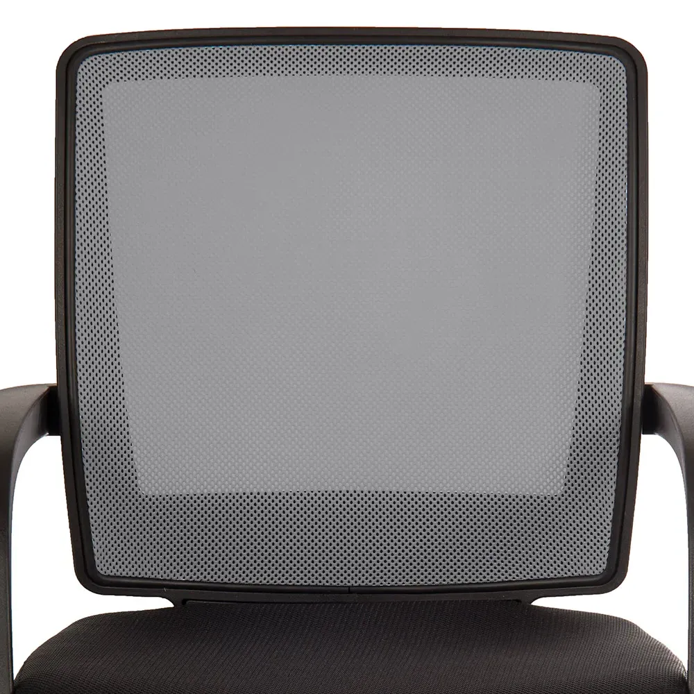 Star Mesh Office Chair with Armrests - Black