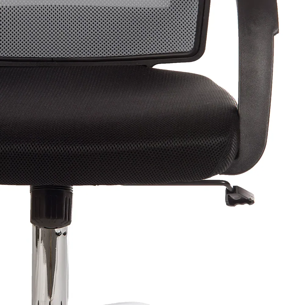 Star Mesh Office Chair with Armrests - Black