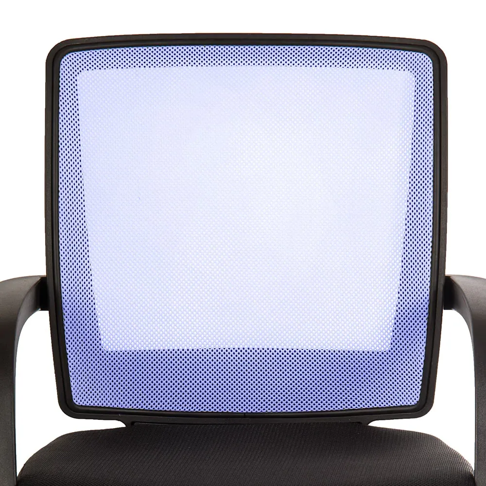 Star Office Chair with Gas Lift - Blue Mesh