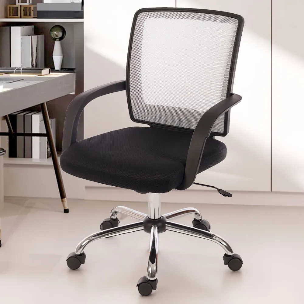Star Office Chair with Gas Lift - White Mesh