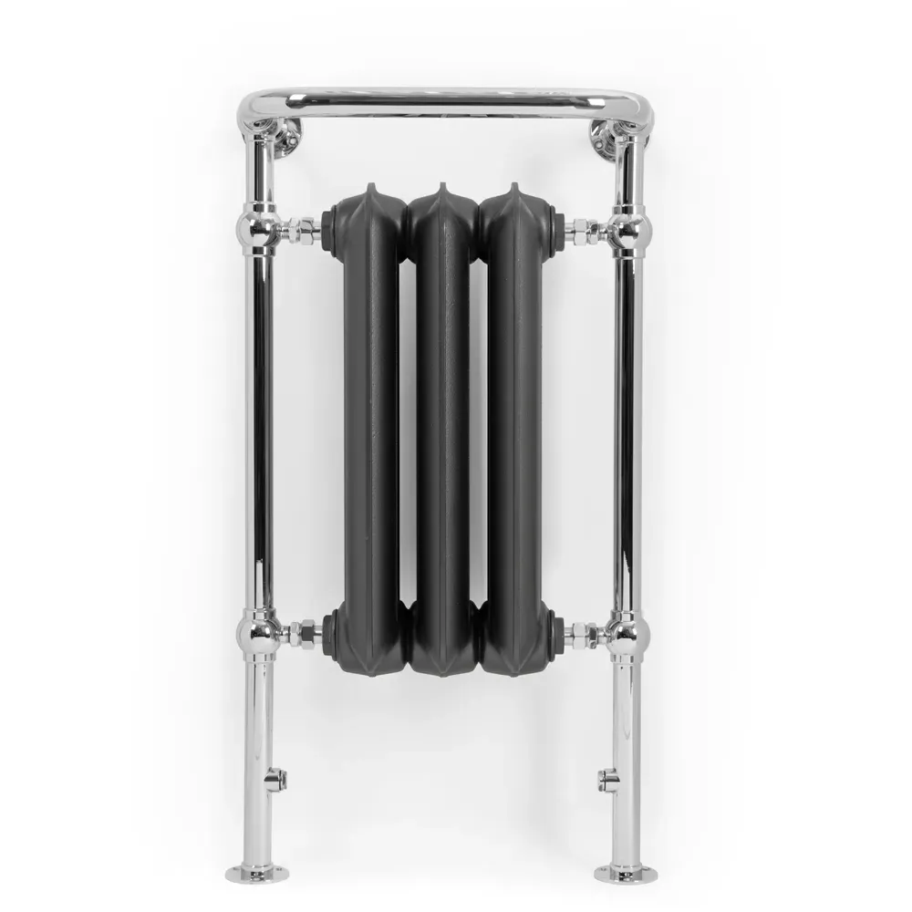 Terma 1217BTU Heated Towel Rail - Raw Metal, Chrome