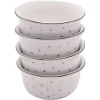 4 Piece Dipping Bowl Set - White, Ceramic