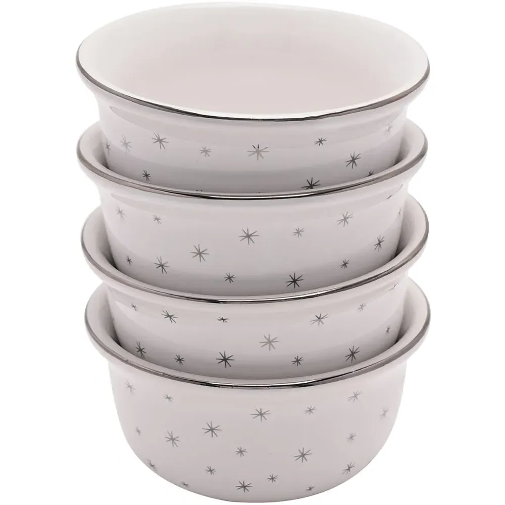 4 Piece Dipping Bowl Set - White, Ceramic image