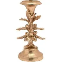 Acorn Tree Candle Holder - Gold
