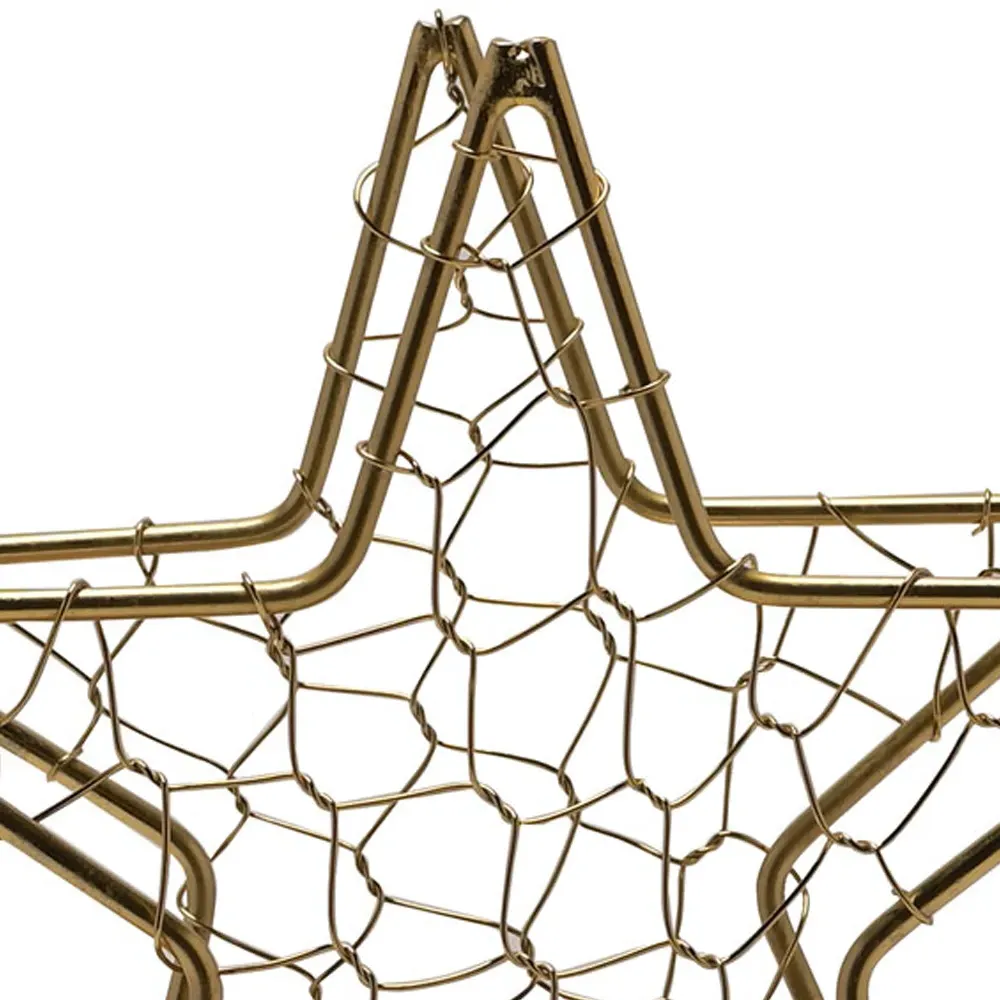 Celestial Medium Star Wire Candle Holder - Gold