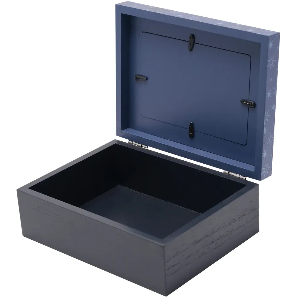 Celestial Storage Box with Photo Aperture - Blue