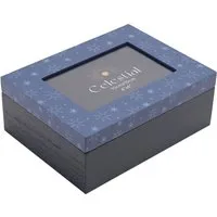 Celestial Storage Box with Photo Aperture - Blue