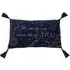 Live by the Sun Rectangular Cushion - Blue, Velvet