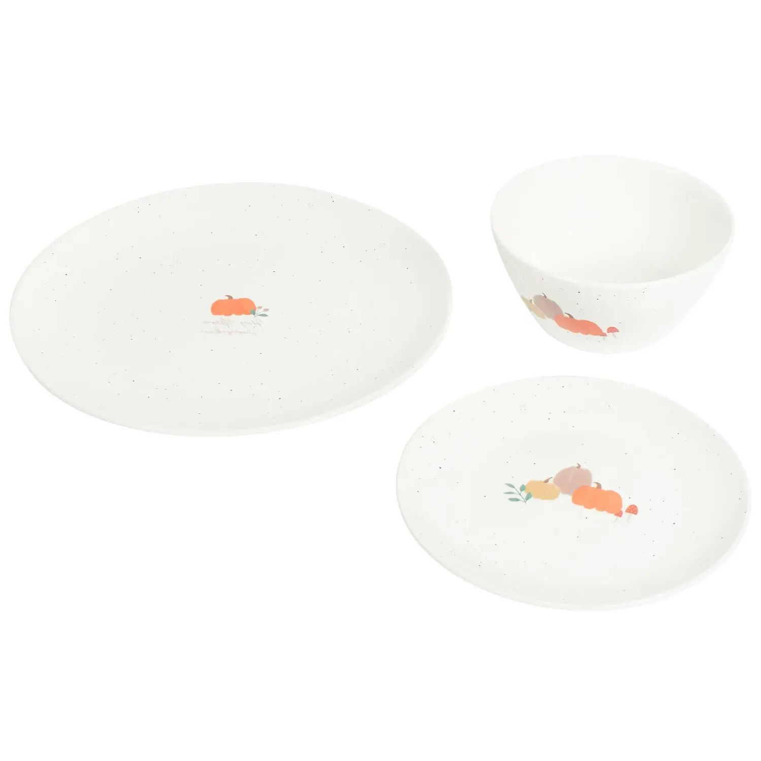 12 Piece Autumn Speckle Dinner Set - White