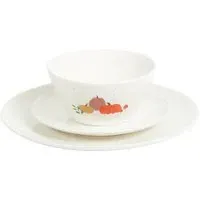 12 Piece Autumn Speckle Dinner Set - White