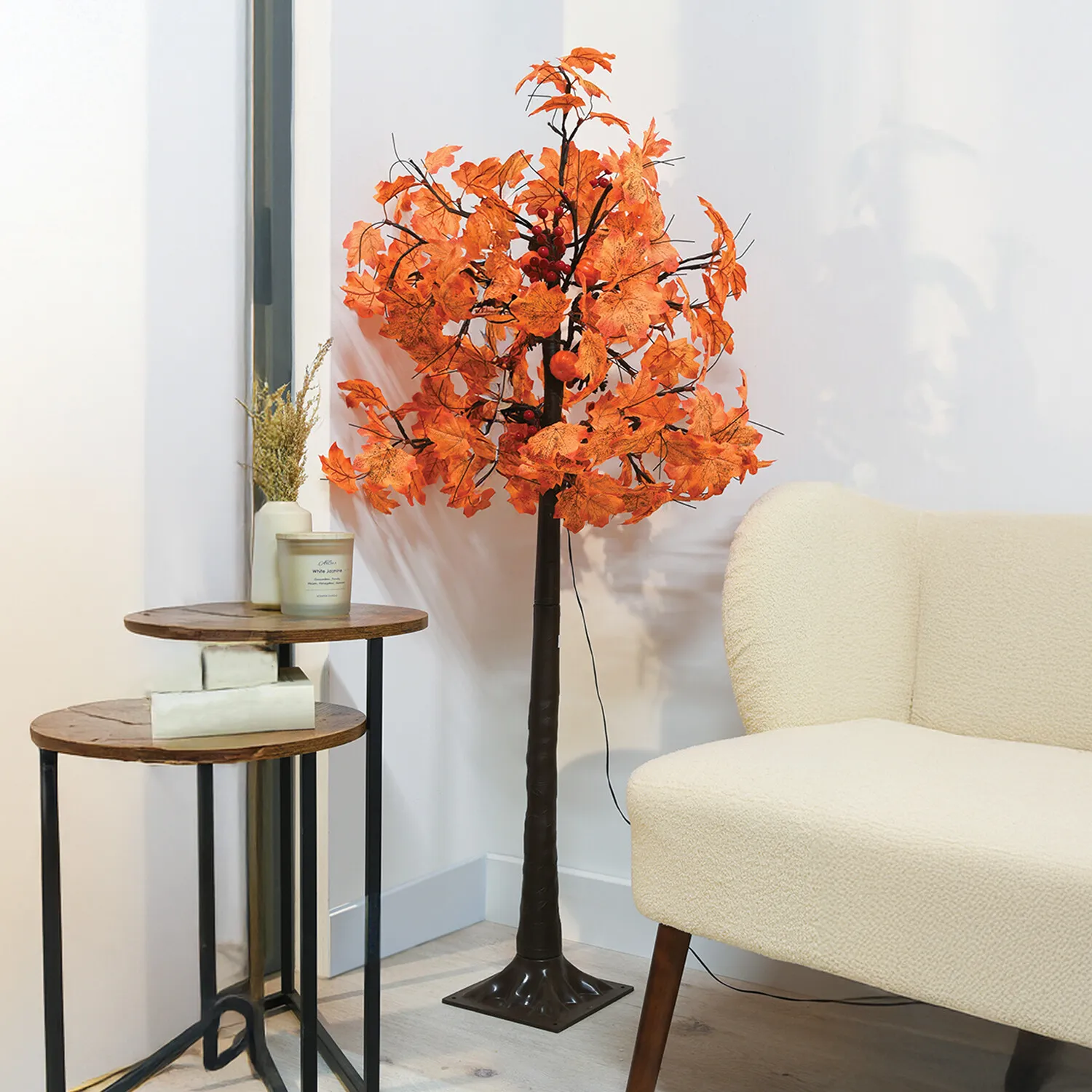 88 LED Autumn Maple Leaf Tree - Orange