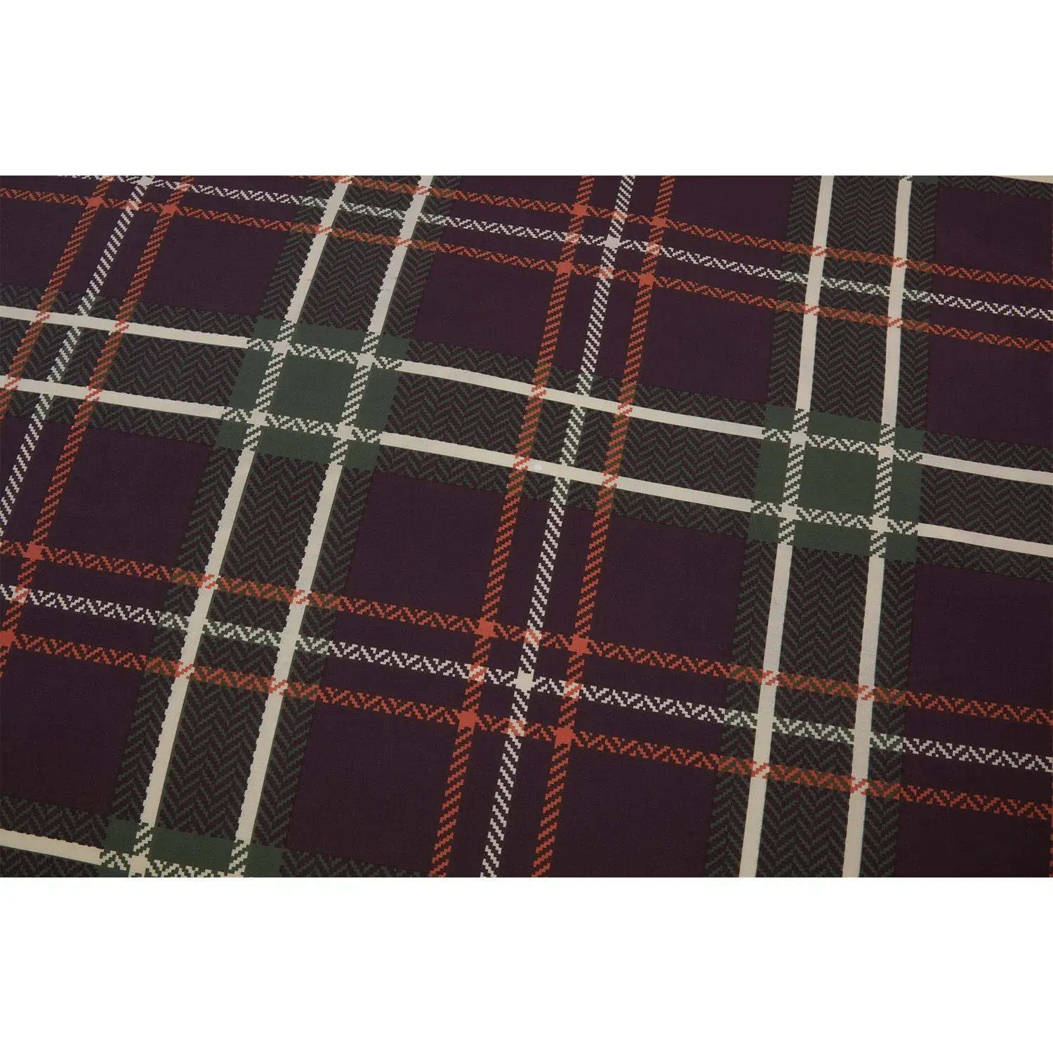 Autumn Check Double Duvet Cover Set - Polycotton