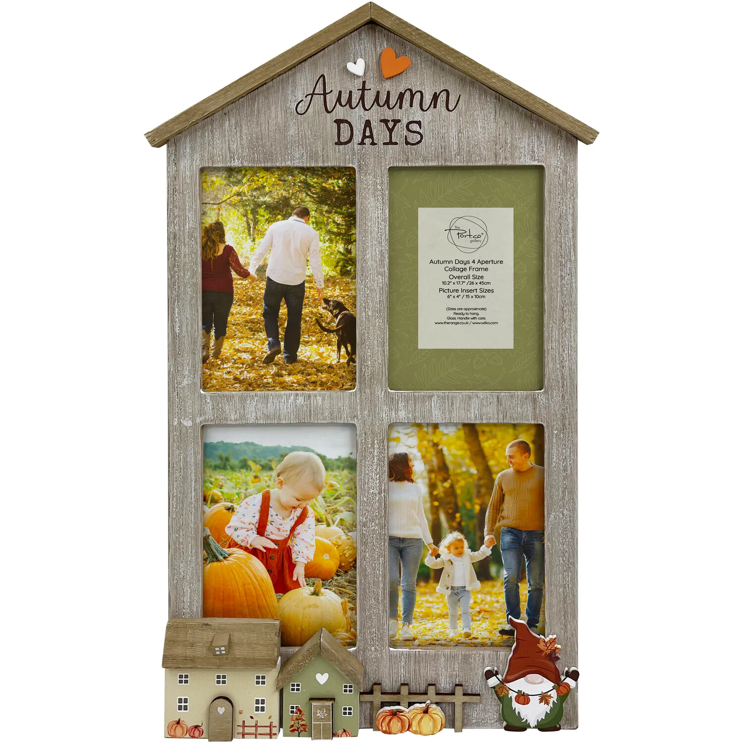 Autumn Days 4-Aperture Collage Frame - Brown image