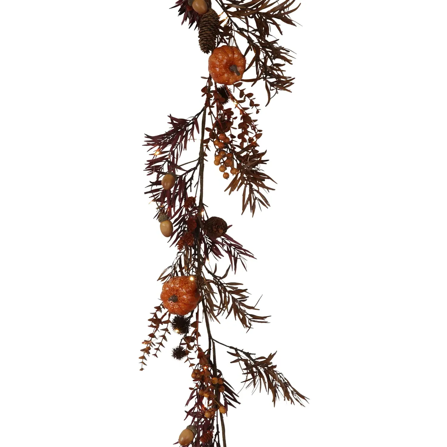 Autumnal Amber Bloom LED Garland - Orange