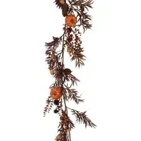Autumnal Amber Bloom LED Garland - Orange