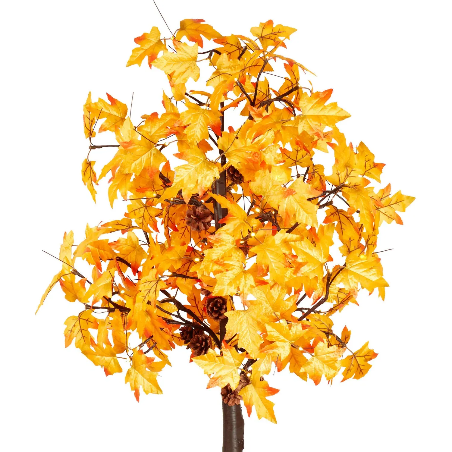 Autumnal Maple Leaf Tree with LEDs - Orange